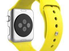 Curea iUni compatibila cu Apple Watch 1/2/3/4/5/6/7, 38mm, Silicon, Yellow